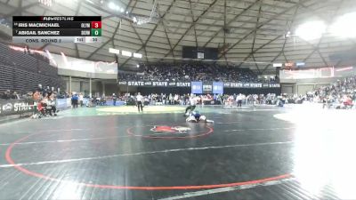 Girls 4A 115 lbs Cons. Round 3 - Iris Macmichael, Olympia (Girls) vs Abigail Sanchez, Skyview (Girls)