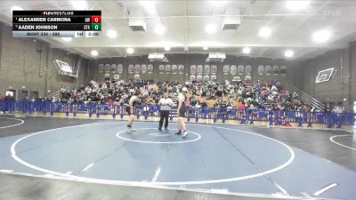 285 lbs Quarterfinal - Alexander Carmona, Golden West vs Aaden Johnson, Stockdale