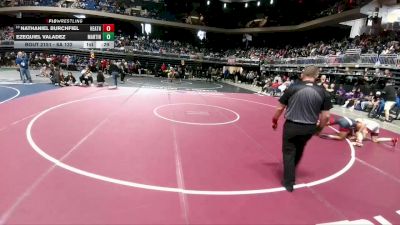 6A 132 lbs Quarterfinal - Nathaniel Burchfiel, Rockwall Heath vs Ezequiel Valadez, Arlington Martin