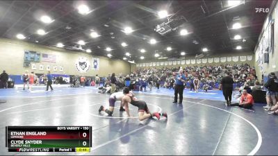 150 lbs Cons. Round 2 - Clyde Snyder, Beverly Hills vs Ethan England, Lemoore