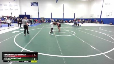 285 lbs Champ. Round 2 - Kei`Aviyahn Evans, Concordia vs Mason Kochersperger, Carthage College