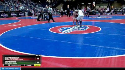 4A-165 lbs Cons. Round 2 - Calvin Brown, Benedictine Military School vs Brian Pitts, Southwest Dekalb