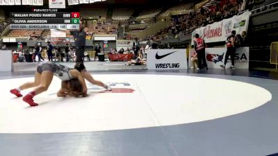 Schoolgirls - 115 lbs 1st Place Match - Maliah Poueu Ramos, Outlaw Wrestling vs Olivia Anderson, Red Wave Wrestling