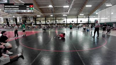 132 lbs Consi Of 16 #1 - Nathan Martinez, Rock Ridge High School vs Braylon Carman, None