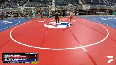 82 lbs 5th Place Match - Nolan Reynolds, Moorcroft Mat Masters Wrestling Club vs Solomon Archambault, Lander USA Wrestling