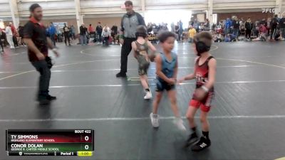 52 lbs Round 2 - Conor Dolan, George R. Carter Middle School vs Ty Simmons, Highland Elementary School