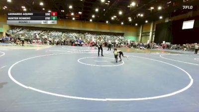 53-54 lbs Round 1 - Leonardo Aquino, Spanish Springs Wrestling Club vs Hunter Romero, Greenwave Youth Wrestling Club