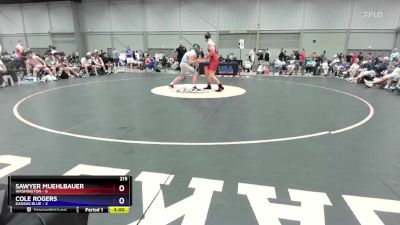 215 lbs Round 1 (8 Team) - Sawyer Muehlbauer, Washington vs Cole Rogers, Kansas Blue