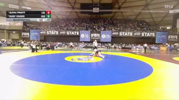 Girls 1B/2B/1A 140 Quarterfinal - Ruby Visser, Goldendale (Girls) vs Alivia Pruitt, La Salle (Girls)