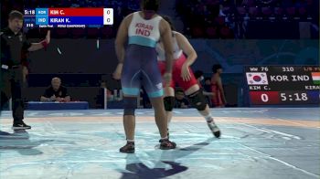 76 kg 1/8 Final - Cholee Kim, South Korea vs Kiran Kiran, India