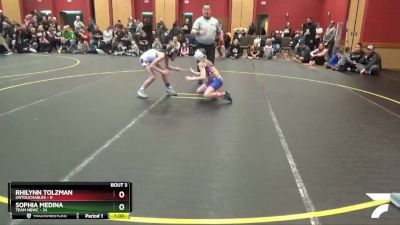 76 lbs Round 1 (6 Team) - Rhilynn Tolzman, Untouchables vs Sophia Medina, Team NBWC