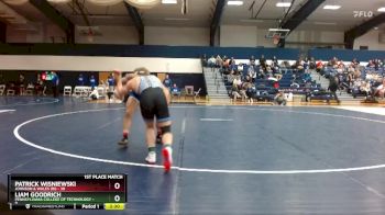 165 lbs Finals (2 Team) - Patrick Wisniewski, Johnson & Wales (RI) vs Liam Goodrich, Pennsylvania College Of Technology