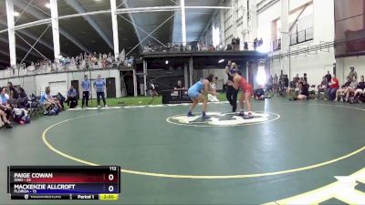 112 lbs Round 2 (4 Team) - Paige Cowan, Ohio vs MacKenzie Allcroft, Florida