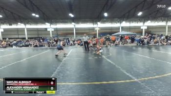 78 lbs Quarterfinals (8 Team) - Waylon Albright, Grangeville Youth Wrestling vs Alexander Hernandez, Sublime Wrestling Academy