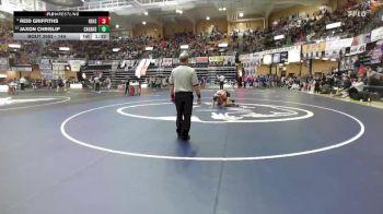 144 lbs Champ. Round 1 - Jaxon Chrislip, Canton-Galva Hs vs Reid Griffiths, Herington Hs