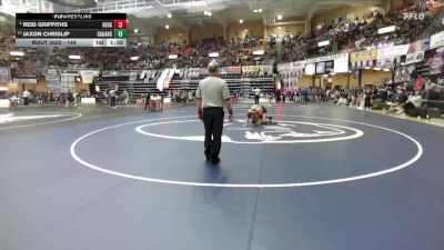 144 lbs Champ. Round 1 - Jaxon Chrislip, Canton-Galva Hs vs Reid Griffiths, Herington Hs