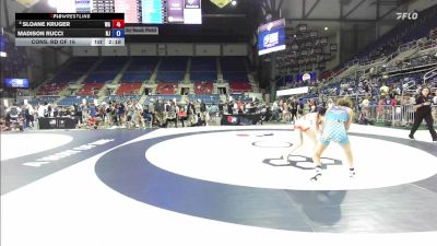 100 lbs Cons. Rd Of 16 - Sloane Kruger, WA vs Madison Rucci, NJ