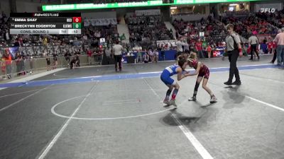 55 lbs Cons. Round 2 - Breckynn Edgerton, Hoisington Jr Cardinal Wrestling Club vs Emma Shay, Neodesha