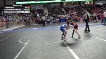 55 lbs Cons. Round 2 - Breckynn Edgerton, Hoisington Jr Cardinal Wrestling Club vs Emma Shay, Neodesha