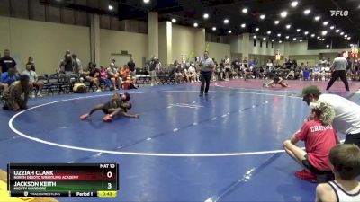 70 lbs Cons. Round 3 - Jackson Keith, Mighty Warriors vs Uzziah Clark, North DeSoto Wrestling Academy