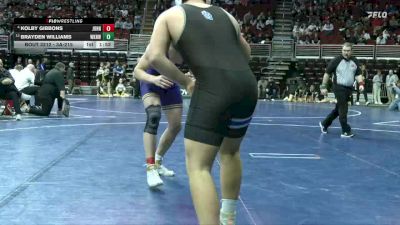 3A-215 lbs Champ. Round 2 - Brayden Williams, Waukee Northwest vs Kolby Gibbons, Johnston