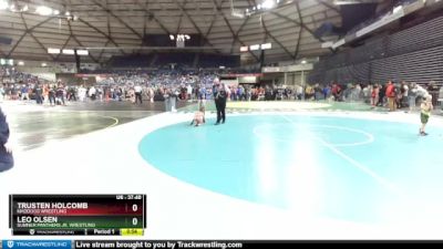 37-40 lbs Quarterfinal - Trusten Holcomb, Maddogs Wrestling vs Leo Olsen, Sumner Panthers Jr. Wrestling