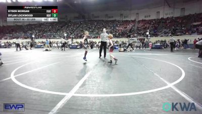 52 lbs Round Of 16 - Kysen Morgan, Fort Gibson Youth Wrestling vs Dylan Lockwood, Heat