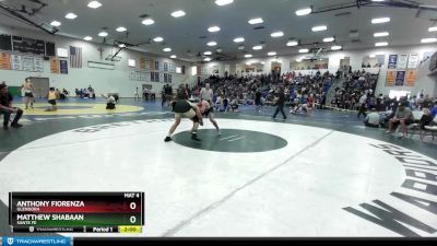 165 lbs Quarterfinal - Matthew Shabaan, Sante Fe vs Anthony Fiorenza, Glendora