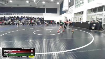 150 lbs Cons. Semi - Alek Carrera, LB Poly vs Sebastian Barajas, St. John Bosco