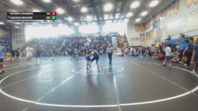 106 lbs Champ. Round 2 - Jayden Coleman, Well Trained vs Lincoln McLeod, Mayhem Wrestling Club