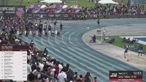 2026 AAU Junior Olympic Games - Youth Girls' 100m, Prelims 1 - Age 13