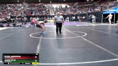 98 lbs Cons. Round 6 - Ryker Anderson, Wasatch Utah vs Burke Blue, Centennial