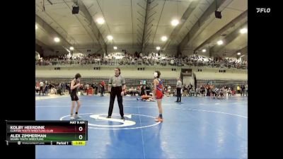 70-80 lbs Round 2 - Kolby Heerdink, Clinton Youth Wrestling Club vs Alex Zimmerman, Ozark Youth Wrestling