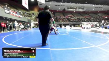 132 lbs Champ. Round 2 - Treyton Sheets, Frontier High School Wrestling vs Francisco Rivera, Hollister High School Wrestling