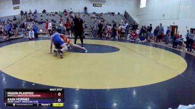 108 lbs Cons. Round 3 - Mason Plahitko, Roncalli Wrestling Foundation vs Kash Morries, Owen County Wrestling Club