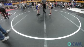 80 lbs Consolation - Paxton Williams, Little Axe Takedown Club vs Asher Bingham, Harrah Little League Wrestling