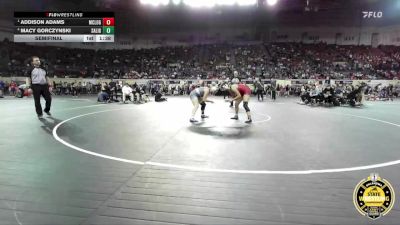 G5A-140 lbs Semifinal - Addison Adams, McLoud-Girls vs Macy Gorczynski, Salina-Girls