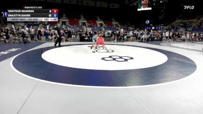 132 lbs Cons. Rd Of 64 - Grayson Manning, IA vs Braxtyn Bauer, OH