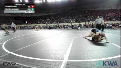 138 lbs Round Of 16 - Olivia Cherry, Shelton Wrestling Academy vs Payton Sinclair, Midwest City Bombers Youth Wrestling Club