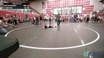 52 lbs Consi Of 8 #2 - Baylor Hackney, Newcastle Youth Wrestling vs Cyler Frye, HBT Grapplers
