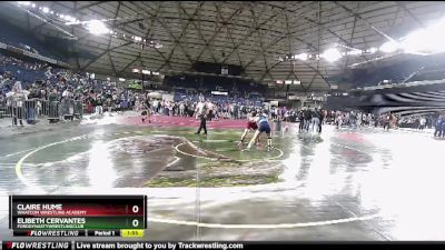 135 lbs Round 4 - Claire Hume, Whatcom Wrestling Academy vs EliBeth Cervantes, FordDynastyWrestlingClub