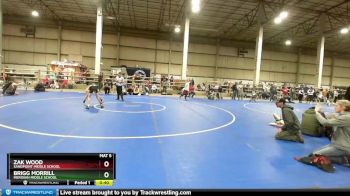 85 lbs Cons. Round 7 - Zak Wood, Sandpoint Middle School vs Brigg Morrill, Meridian Middle School