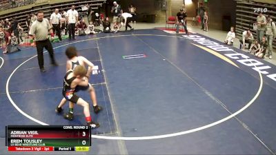 53 lbs Cons. Round 2 - Erem Tousley, LV Bear Wrestling Club vs Adrian Vigil, Montrose Elite