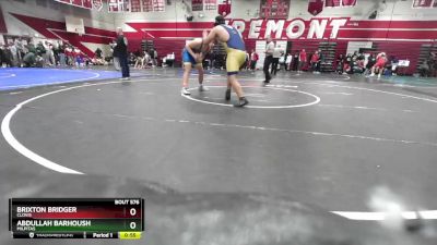 215 lbs Cons. Round 3 - Abdullah Barhoush, Milpitas vs Brixton Bridger, Clovis