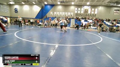 285 lbs Cons. Round 3 - Myers Carter, American Fork Jr High vs Kade Port, Sky View JH