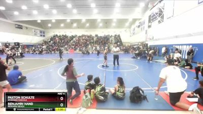 102 lbs Quarterfinal - Paxton Schulte, Riverside Rascals vs Benjamin Hand, Redondo Beach