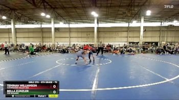 75 lbs Semifinal - Bella Kunzler, 208 Badgers vs Teminah Williamson, Clearwater Valley USA