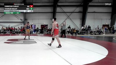 197 lbs Semifinal - Christian Curley, Bridgewater vs Charles Maloy, Western New England