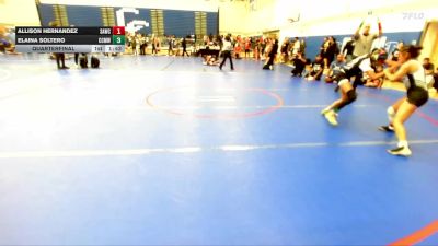 100 lbs Quarterfinal - Elaina Soltero, Central Coast Most Wanted vs Allison Hernandez, Santa Ana Wrestling Club