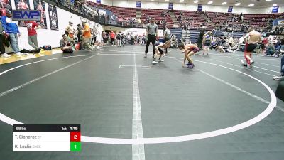 58 lbs Rr Rnd 3 - Thomas Cisneroz, BullTrained vs Kolson Leslie, Choctaw Ironman Youth Wrestling